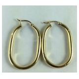14k gold hoop earrings 2.26g tested
