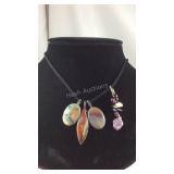 Multi gemstone necklace rope chain and a beaded