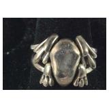 Size 6.25 Sterling silver frog ring 4.4g