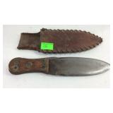 Hand forged knife with sheath