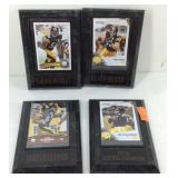 Four Steelers sport card plaques lamarr Woodley,