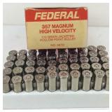 Ammo, federal 357mag 110gr hollow point only 26