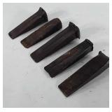 Tools, five iron wedges