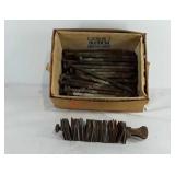 10.5" and 12.5" square head bolds, and group of