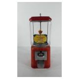 Acorn one cent gum ball machine with key, 16",