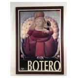 Botero exhibition poster, framed, 30x42