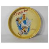 Olympia Beer metal advertising tray, 13"