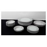 Group of Noritake China dishes, Gray Burn
