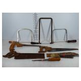 Saws, hand saws, bow saws, saw blades