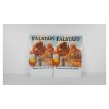 Advertising,  two Falstaff Beer stand up signs,