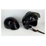Two helmets, Vega and HJC