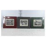 Group of matted and signed duck prints by Bruce
