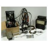 Tray lot of meters and a few line levels.