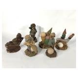 Tom Clark Cairn Studios gnomes, six, all golf