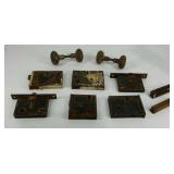Antique hardware, doorknobs and locks, no keys
