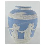 Ceramic vase, artist signed and dated, 12"