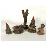 Tom Clark Cairn Studios gnomes, five figurines,