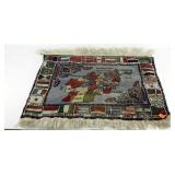 Middle Eastern map rug, 31" × 24"