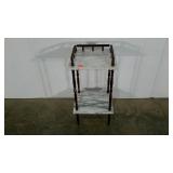 Two tier marble stand, heavyweight, 27" tall
