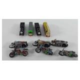 Toy vehicles, 10 total, includes Thomas the tank