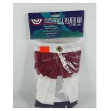 Patriotic bunting, unopened