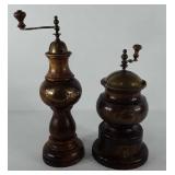 Wooden and brass grinders made in Italy, 14" and