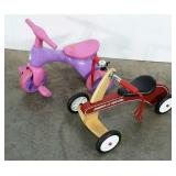 Two ride on toys, Radio Flyer ride on with bell