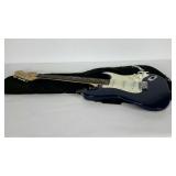 Fender Squire Strat electric guitar in case,