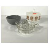 Federal Glass sunflower covered 1 1/2 quart