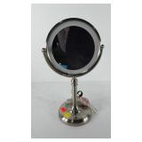 Lighted magnifying two way mirror, works, 18"