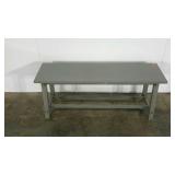 Grey bench, 12 x 42 x 18