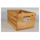 Wooden shipping crate, 18" × 12.5" × 9.5"