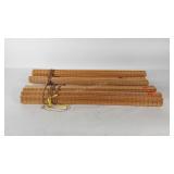 Pair of bamboo roll-up blinds, sunroom shades,