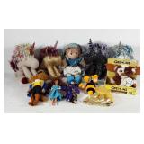 Toys, handmade stuffed unicorns, Gremlin plush
