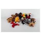 Toys, thirteen TY beanie babies, includes dogs,