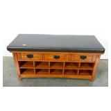 Shoe storage bench for your entryway.  We took