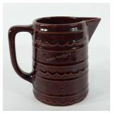 Marcrest pottery pitcher, 6.5"