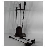 Mismatched fireplace poker set, 28" tall