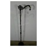 Wrought iron bridge lamp, no shade. Needs work.