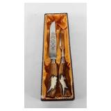 Carving knife and fork set, stainless-forged,