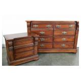 Dresser and matching night stand, hardware