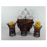 Home decor, includes metal hanging planter box