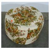 Bean bag ottoman, mushroom pattern, 24" diameter
