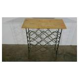 Wine bottle rack, holds 15 bottles, 28" tall