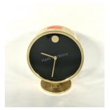 Howard Miller brass modernist desk clock,