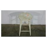 Painted stool, 24 1/2" tall, damage as shown