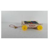 Toys, Playskool col-o-rol wagon wooden pull toy,