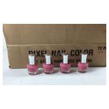 Nail polish, case of Pixel pink polish 72 bottles