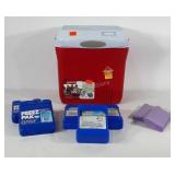 Rubbermaid 20 quart cooler with ice packs