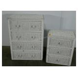 Wicker dresser and nightstand, dresser measures